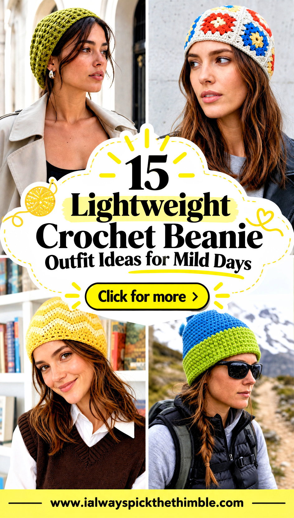 15 Lightweight Crochet Beanie Outfit Ideas for Mild Days - 15 Lightweight Crochet Beanie Outfit Ideas for Mild Days