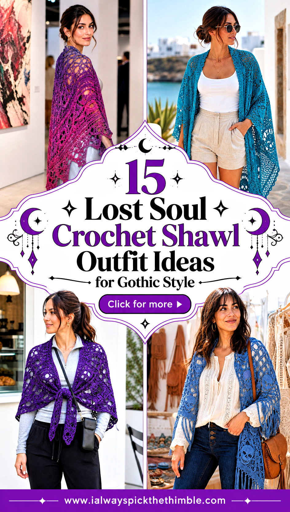 15 Lost Soul Crochet Shawl Outfit Ideas for Gothic Style - 15 Lost Soul Crochet Shawl Outfit Ideas for Gothic Style