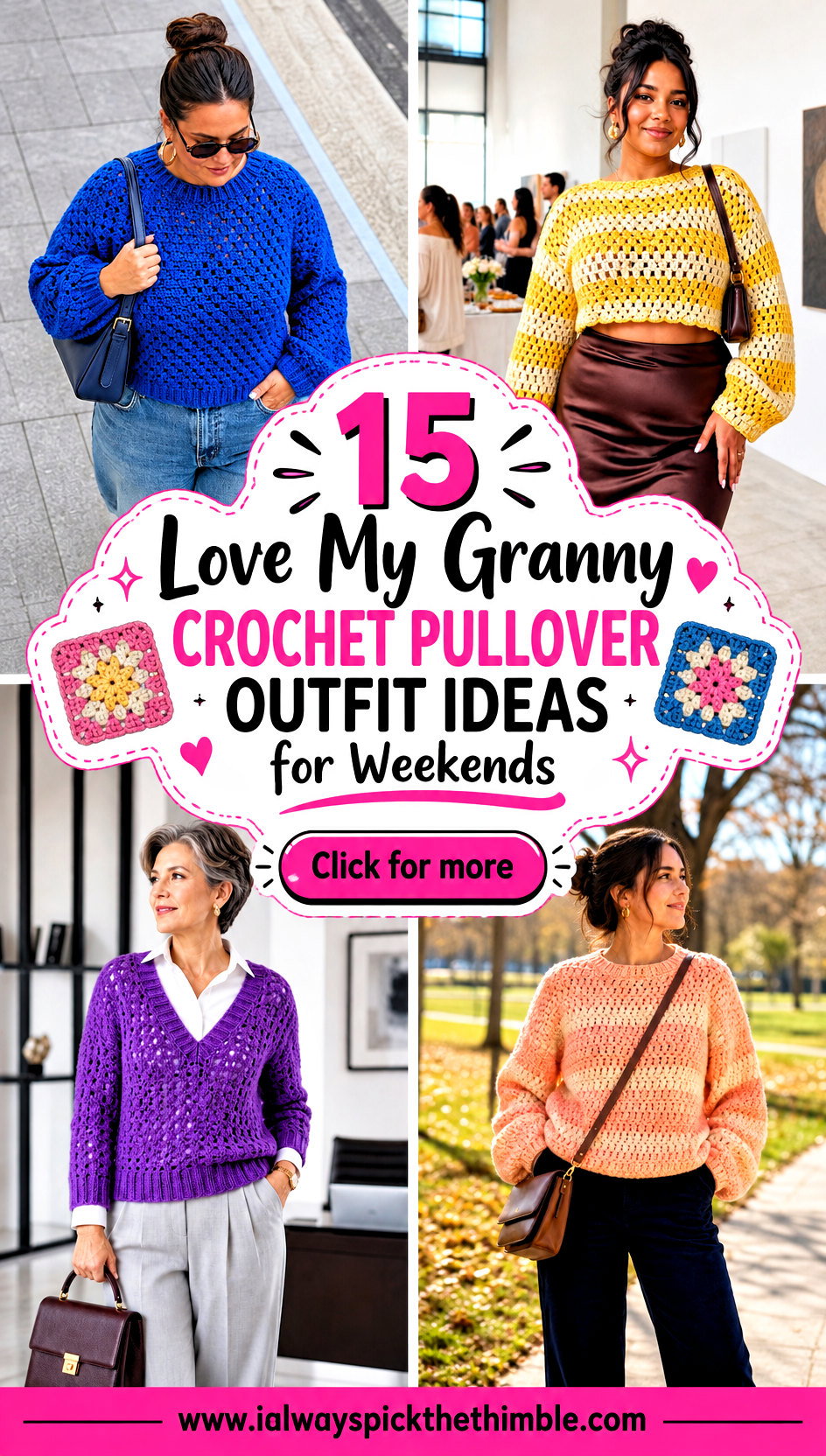 15 Love My Granny Crochet Pullover Outfit Ideas for Weekends - 15 Love My Granny Crochet Pullover Outfit Ideas for Weekends