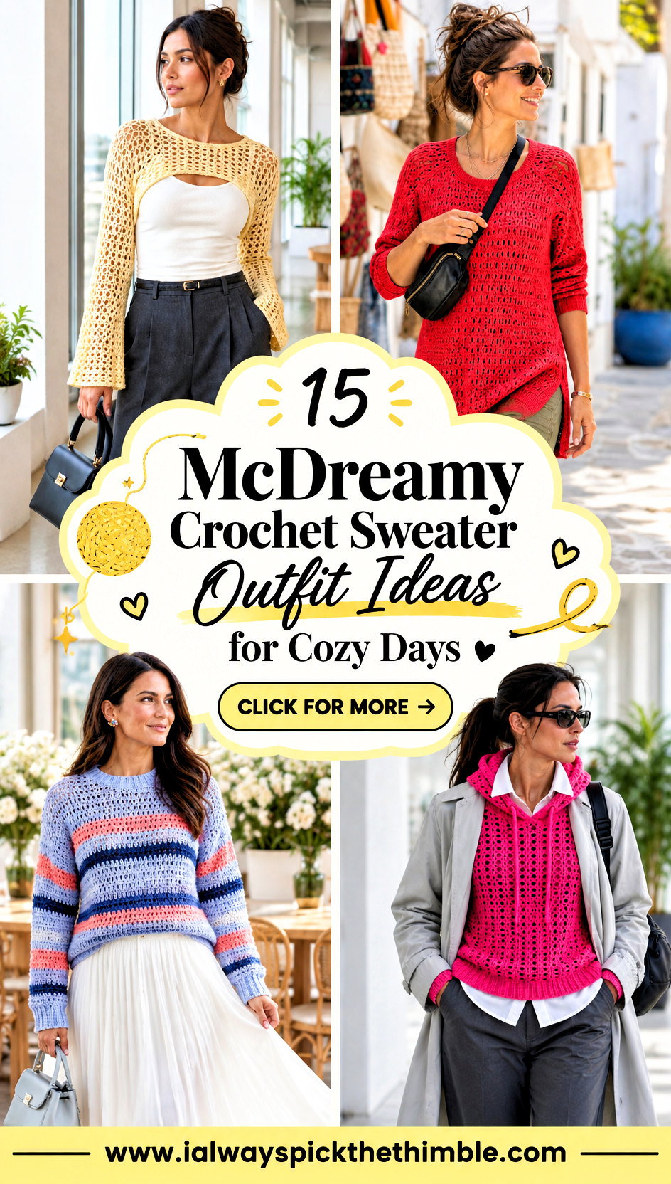 15 McDreamy Crochet Sweater Outfit Ideas for Cozy Days - 15 McDreamy Crochet Sweater Outfit Ideas for Cozy Days