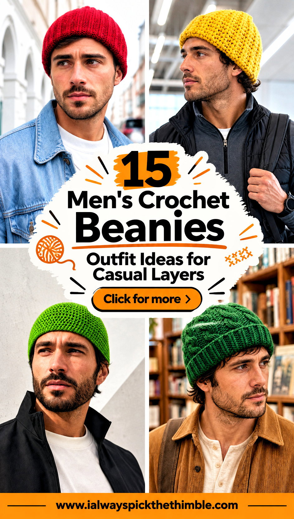 15 Mens Crochet Beanies Outfit Ideas for Casual Layers - 15 Men’s Crochet Beanies Outfit Ideas for Casual Layers