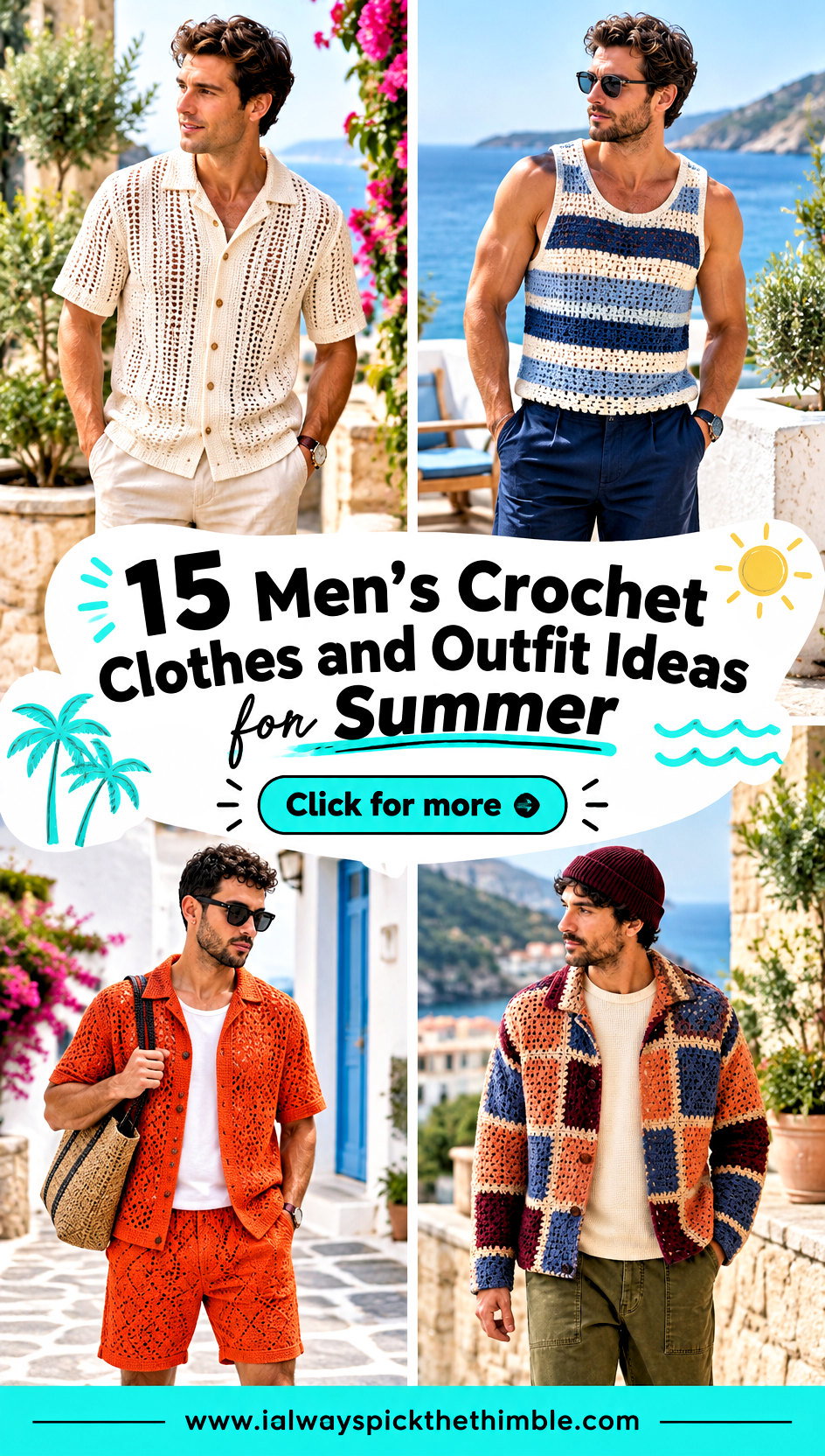 15 Mens Crochet Clothes and Outfit Ideas for Summer - 15 Men’s Crochet Clothes and Outfit Ideas for Summer