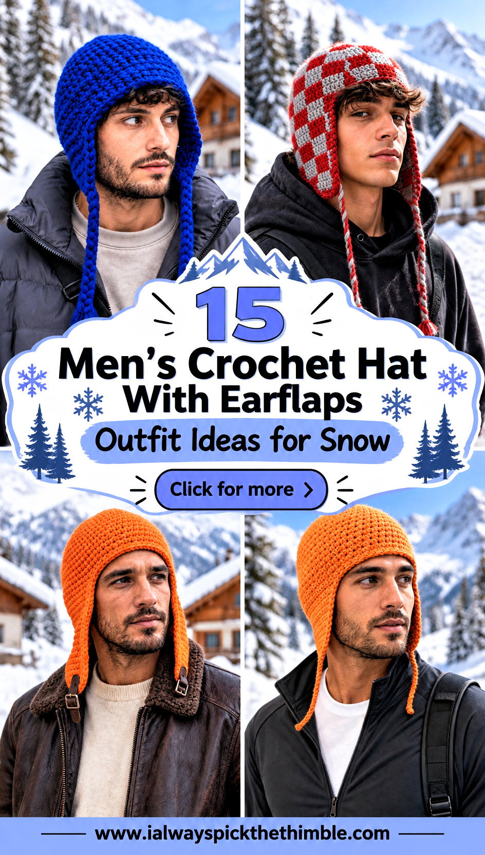 15 Mens Crochet Hat With Earflaps Outfit Ideas for Snow - 15 Men’s Crochet Hat With Earflaps Outfit Ideas for Snow