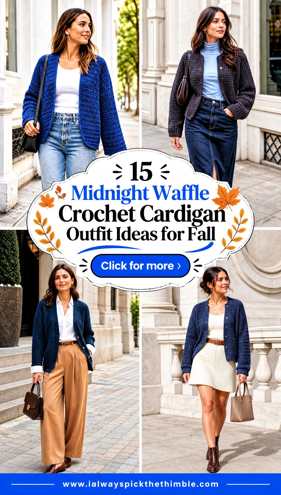 15 Midnight Waffle Crochet Cardigan Outfit Ideas for Fall - 15 Midnight Waffle Crochet Cardigan Outfit Ideas for Fall