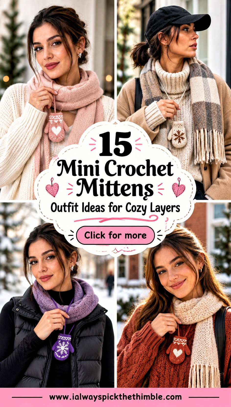 15 Mini Crochet Mittens Outfit Ideas for Cozy Layers - 15 Mini Crochet Mittens Outfit Ideas for Cozy Layers