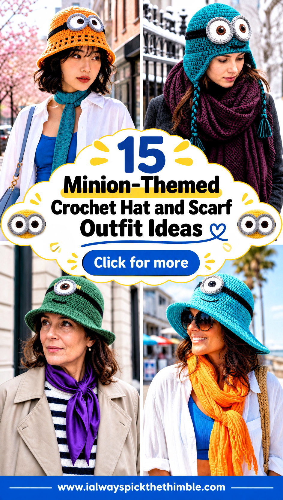 15 Minion-Themed Crochet Hat and Scarf Outfit Ideas - 15 Minion-Themed Crochet Hat and Scarf Outfit Ideas