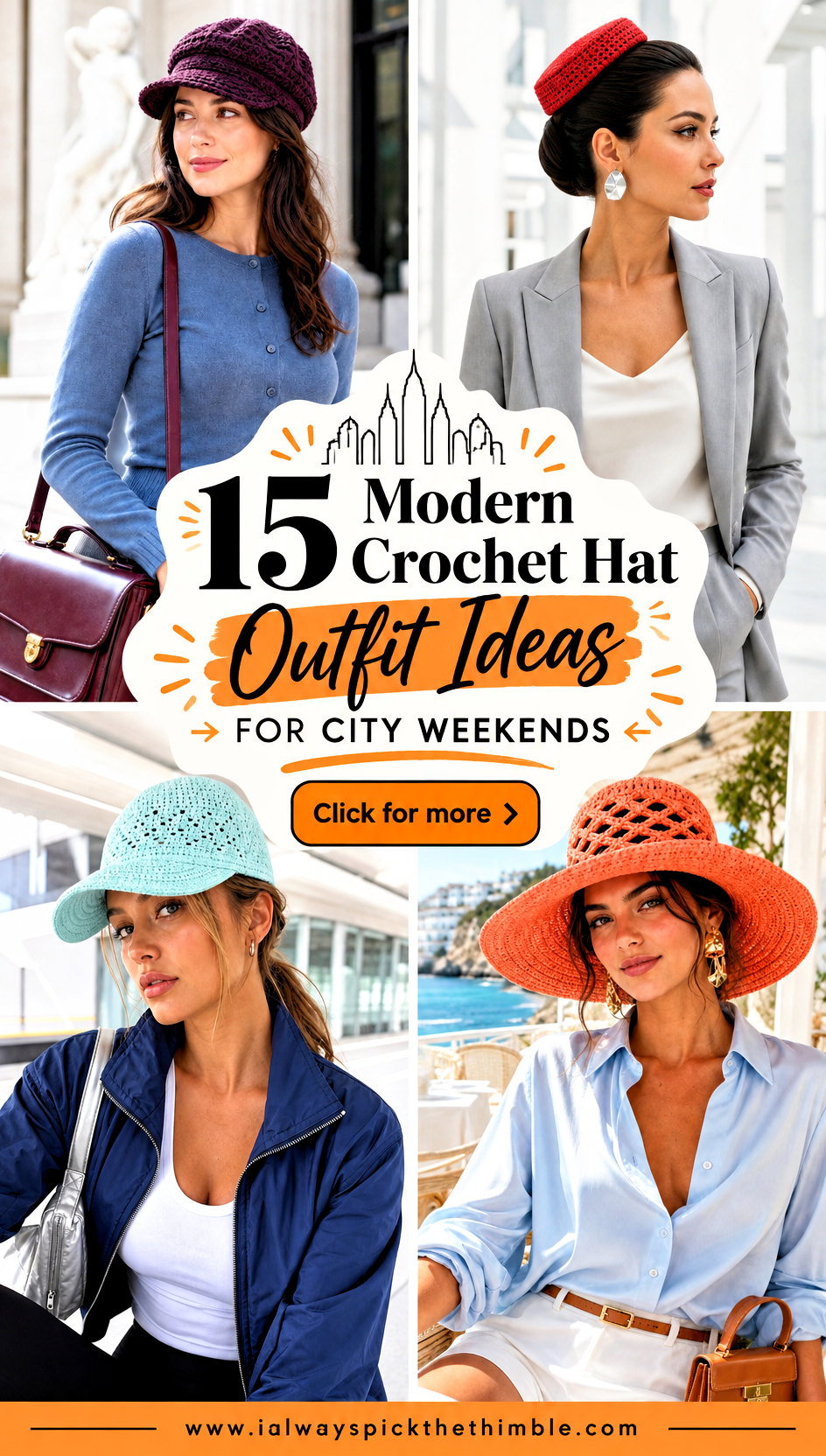 15 Modern Crochet Hat Outfit Ideas for City Weekends - 15 Modern Crochet Hat Outfit Ideas for City Weekends