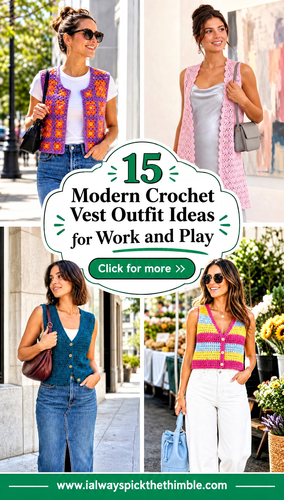 15 Modern Crochet Vest Outfit Ideas for Work and Play - 15 Modern Crochet Vest Outfit Ideas for Work and Play