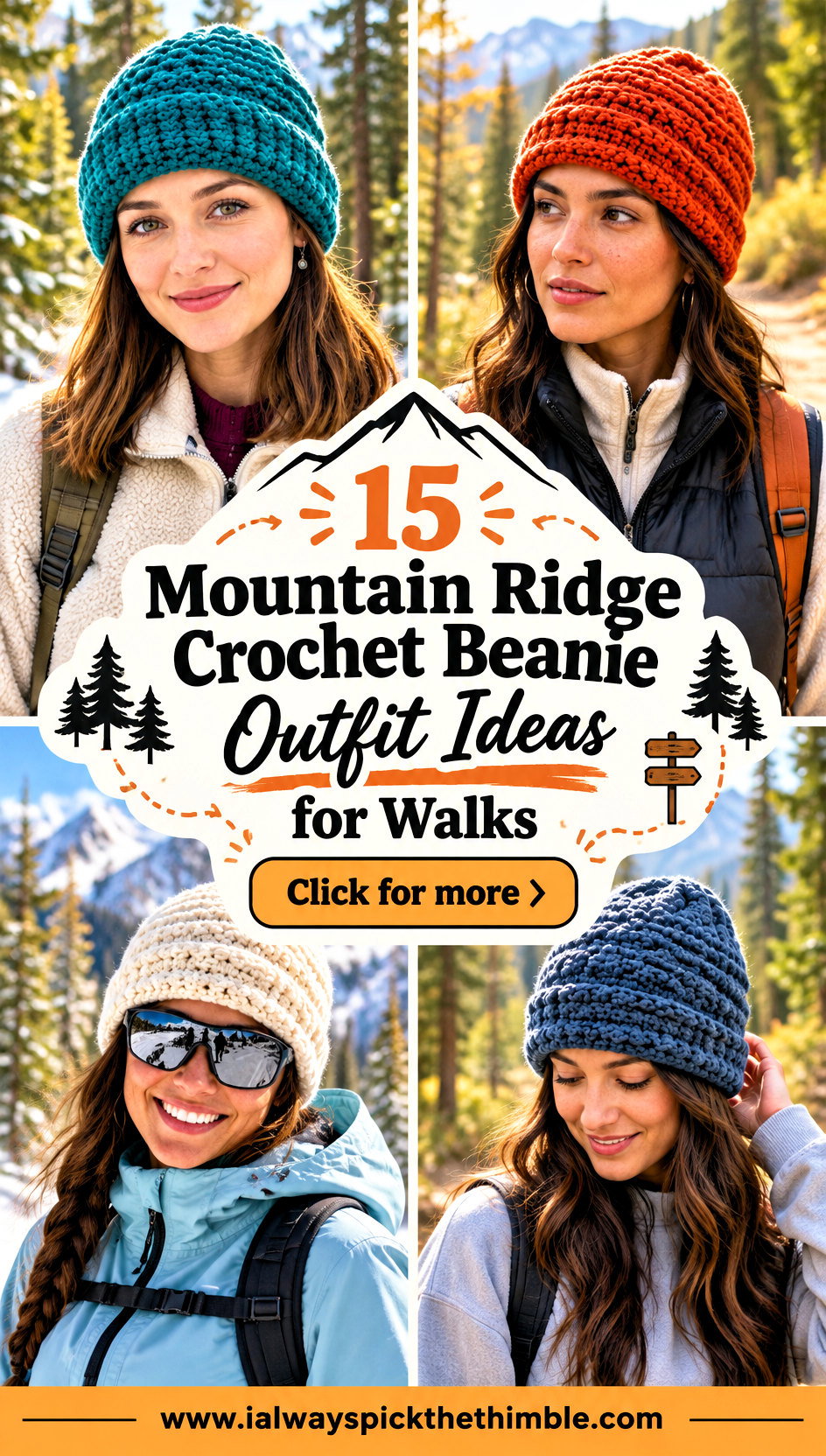 15 Mountain Ridge Crochet Beanie Outfit Ideas for Walks - 15 Mountain Ridge Crochet Beanie Outfit Ideas for Walks