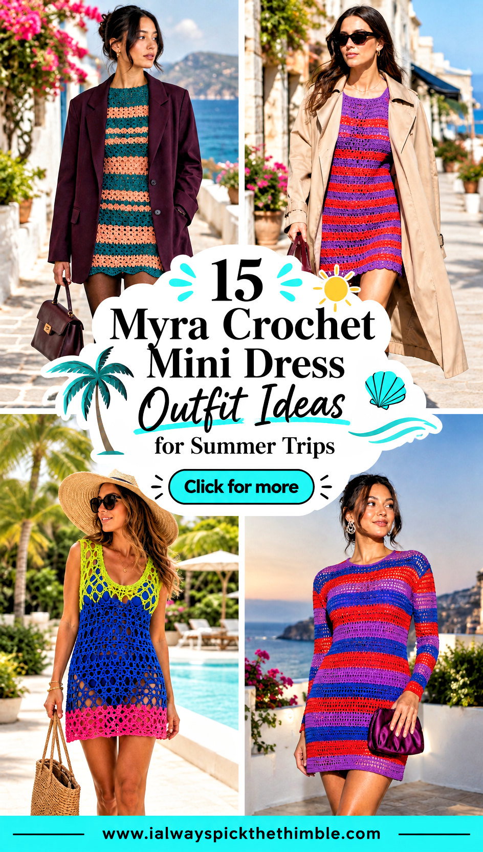 15 Myra Crochet Mini Dress Outfit Ideas for Summer Trips - 15 Myra Crochet Mini Dress Outfit Ideas for Summer Trips