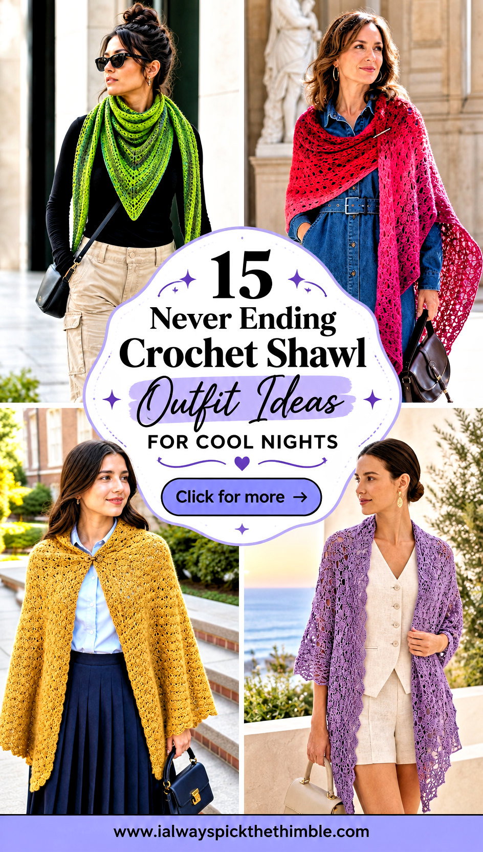 15 Never Ending Crochet Shawl Outfit Ideas for Cool Nights - 15 Never Ending Crochet Shawl Outfit Ideas for Cool Nights