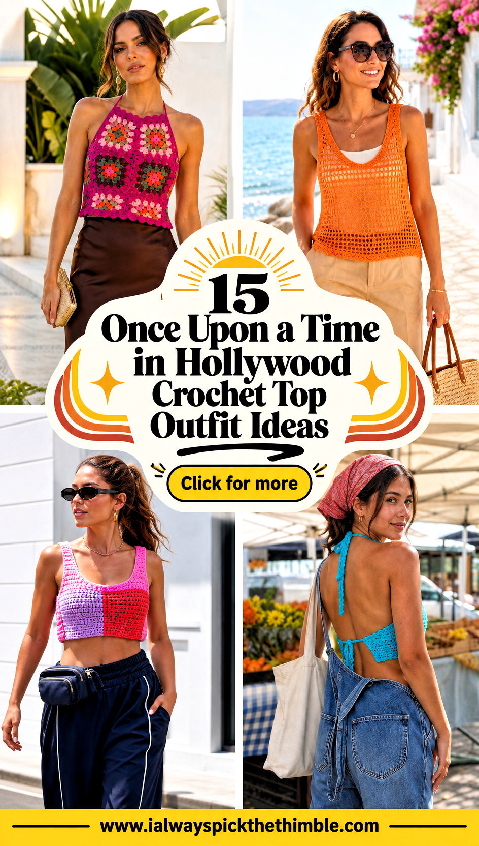 15 Once Upon a Time in Hollywood Crochet Top Outfit Ideas - 15 Once Upon a Time in Hollywood Crochet Top Outfit Ideas