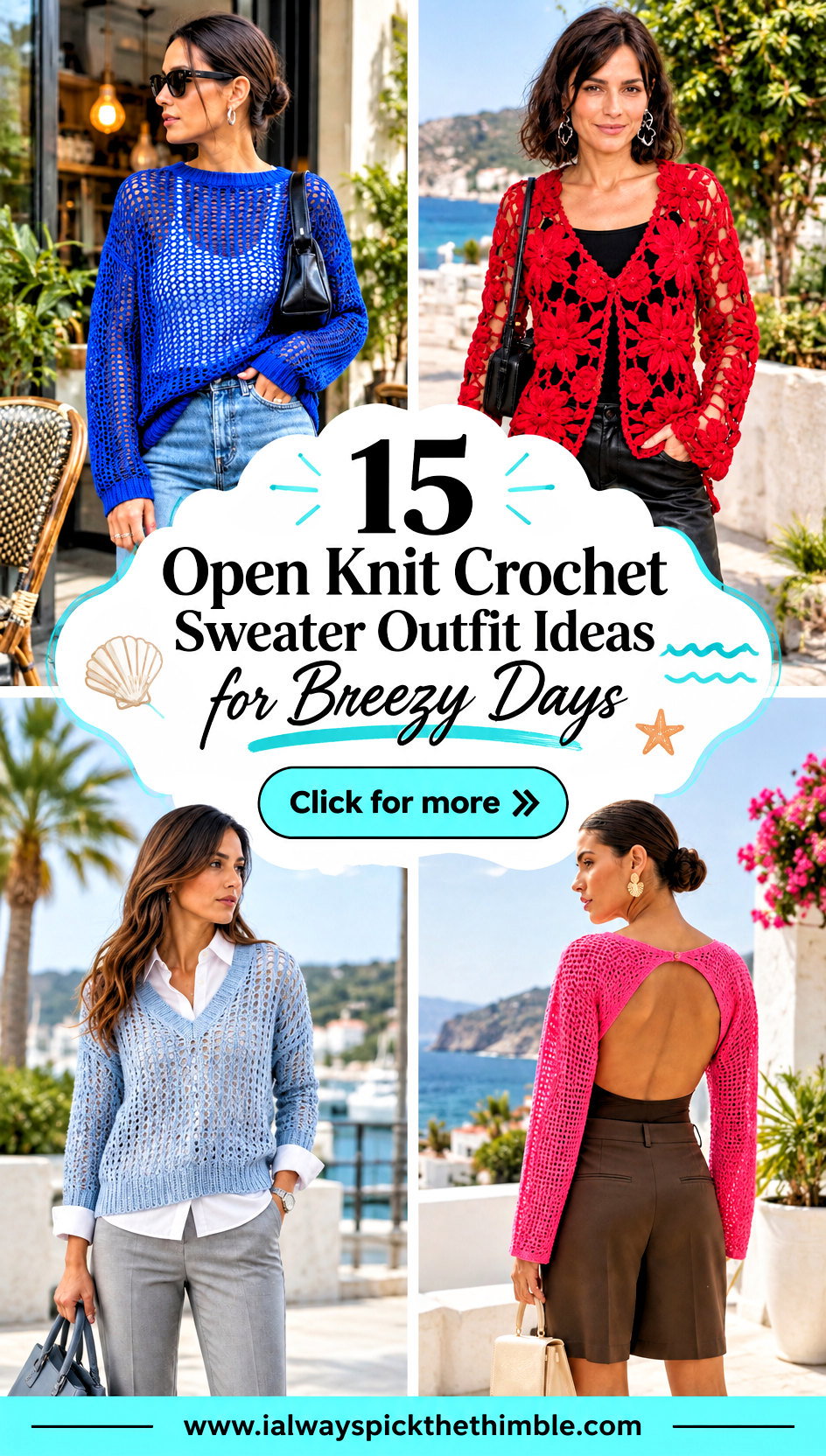 15 Open Knit Crochet Sweater Outfit Ideas for Breezy Days - 15 Open Knit Crochet Sweater Outfit Ideas for Breezy Days