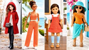 15 Orange Crochet Doll Clothes and Outfit Ideas for Dress-Up
