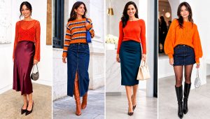 15 Orange Crochet Sweater Design Outfit Ideas for Bold Looks