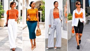 15 Orange Crochet Top on Hanger Outfit Ideas for Summer