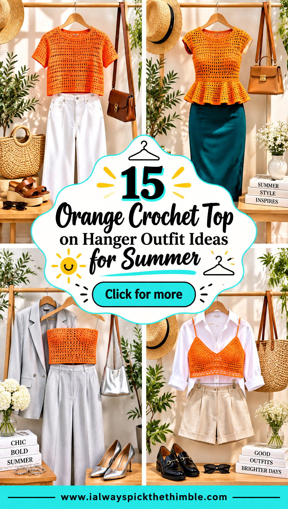 15 Orange Crochet Top on Hanger Outfit Ideas for Summer - 15 Orange Crochet Top on Hanger Outfit Ideas for Summer