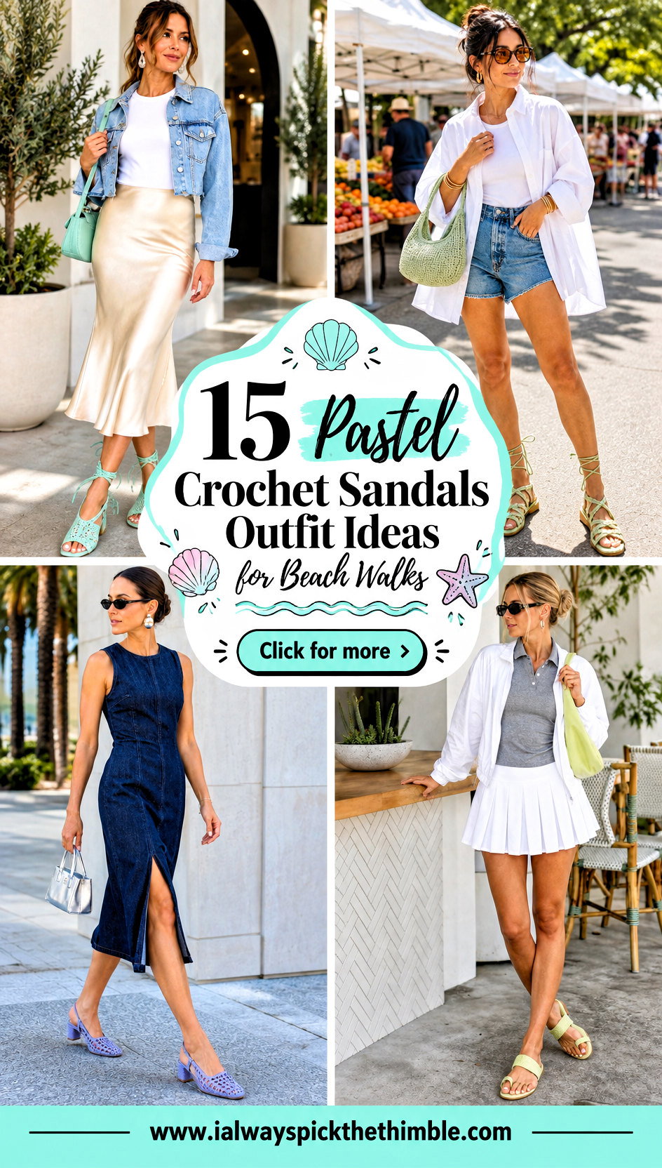 15 Pastel Crochet Sandals Outfit Ideas for Beach Walks - 15 Pastel Crochet Sandals Outfit Ideas for Beach Walks