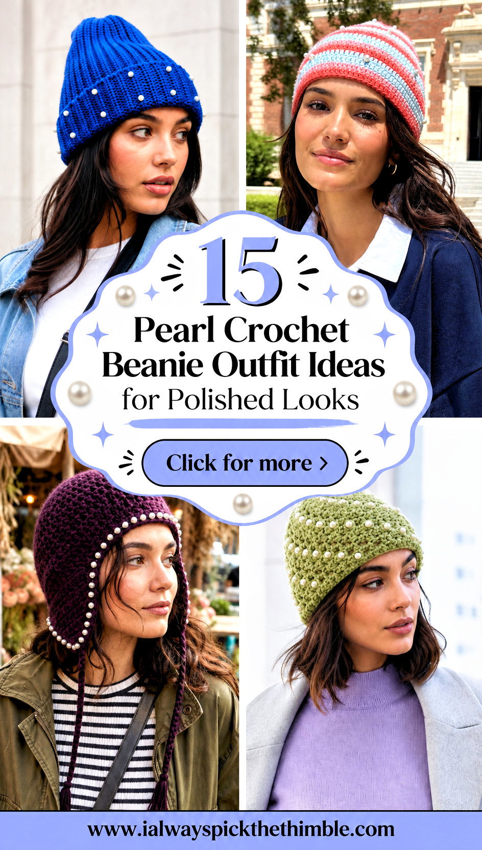 15 Pearl Crochet Beanie Outfit Ideas for Polished Looks - 15 Pearl Crochet Beanie Outfit Ideas for Polished Looks