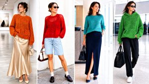 15 Pocket Raglan Crochet Sweater Outfit Ideas for Cool Days