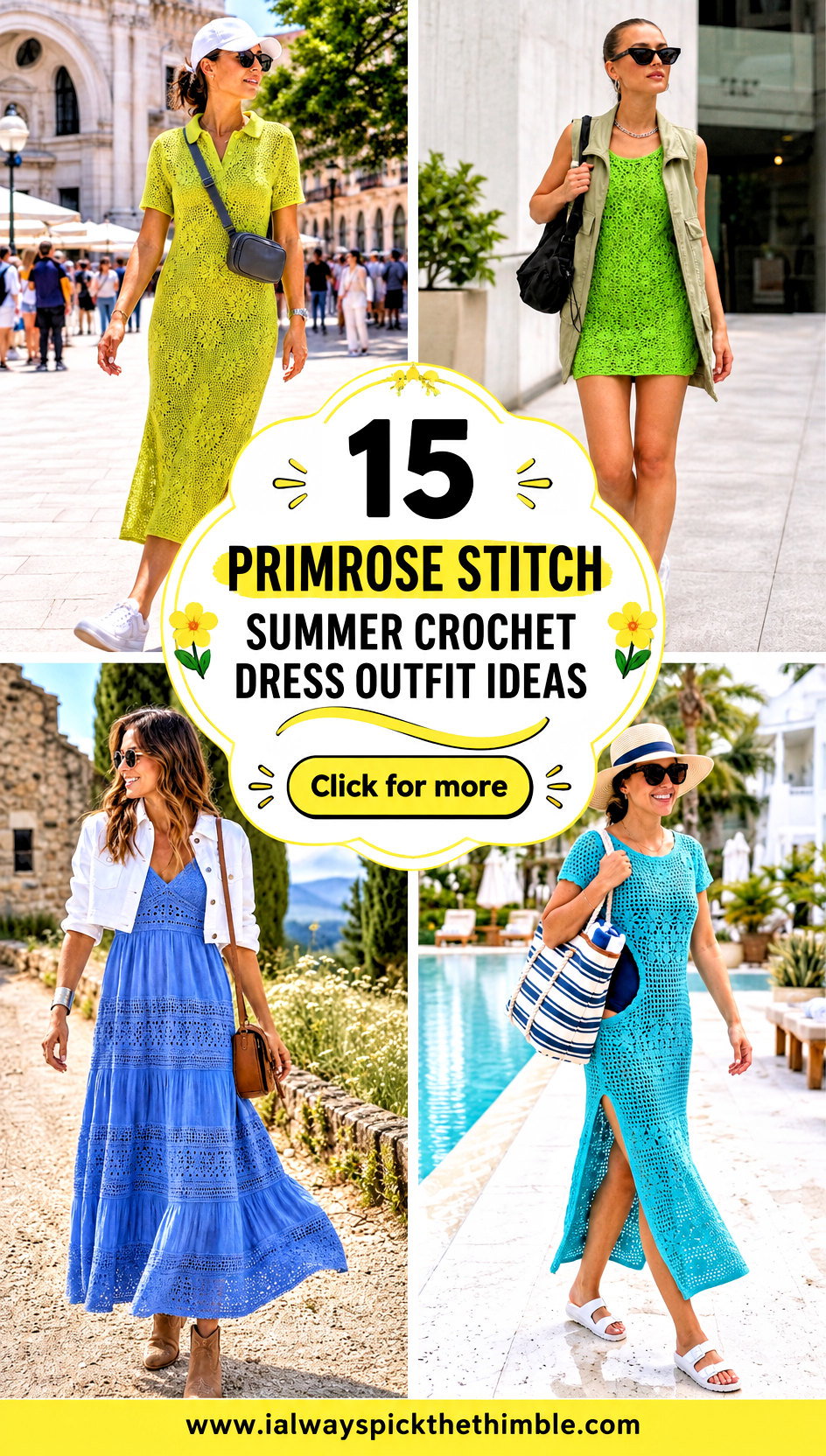 15 Primrose Stitch Summer Crochet Dress Outfit Ideas - 15 Primrose Stitch Summer Crochet Dress Outfit Ideas