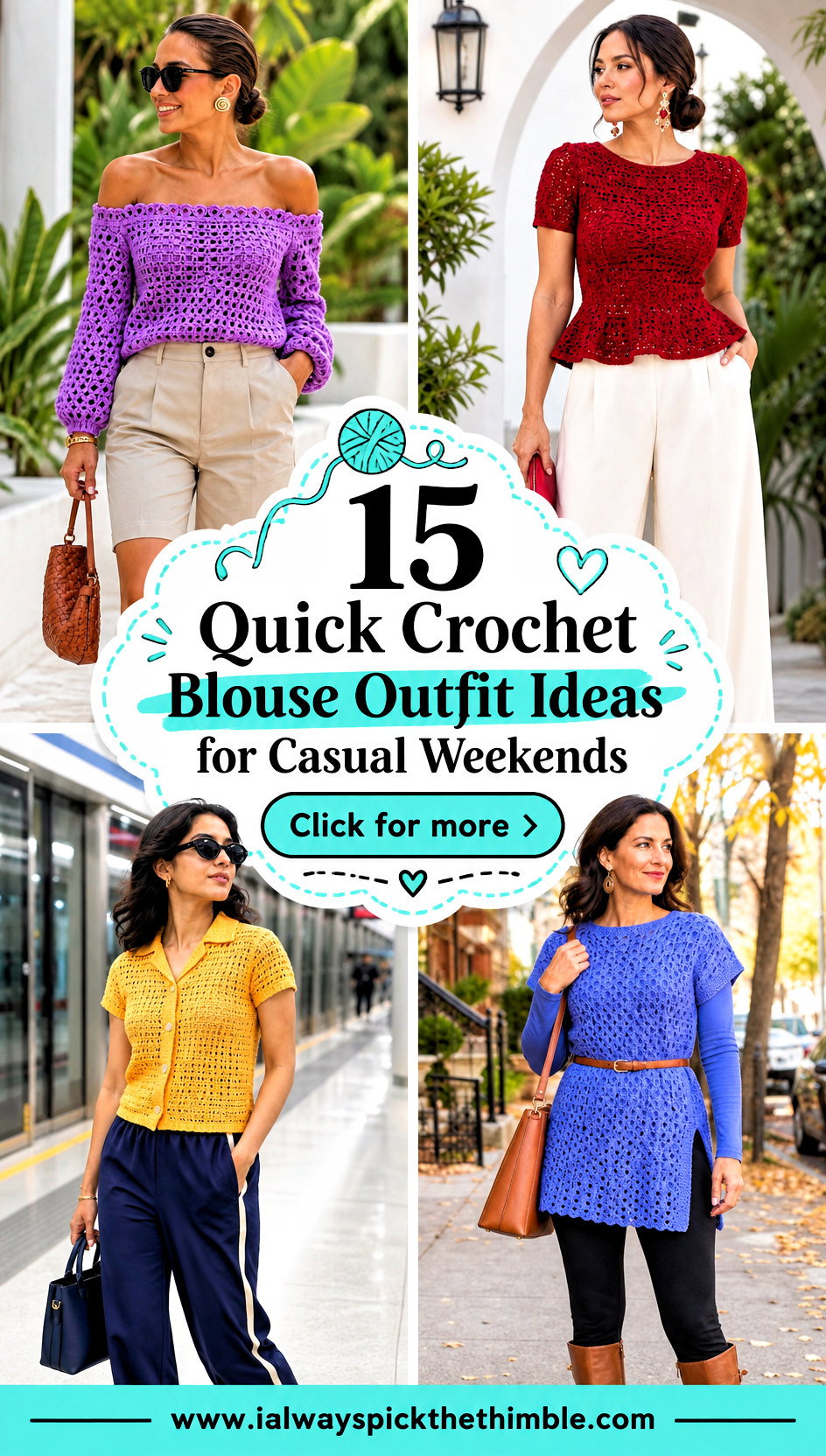 15 Quick Crochet Blouse Outfit Ideas for Casual Weekends - 15 Quick Crochet Blouse Outfit Ideas for Casual Weekends