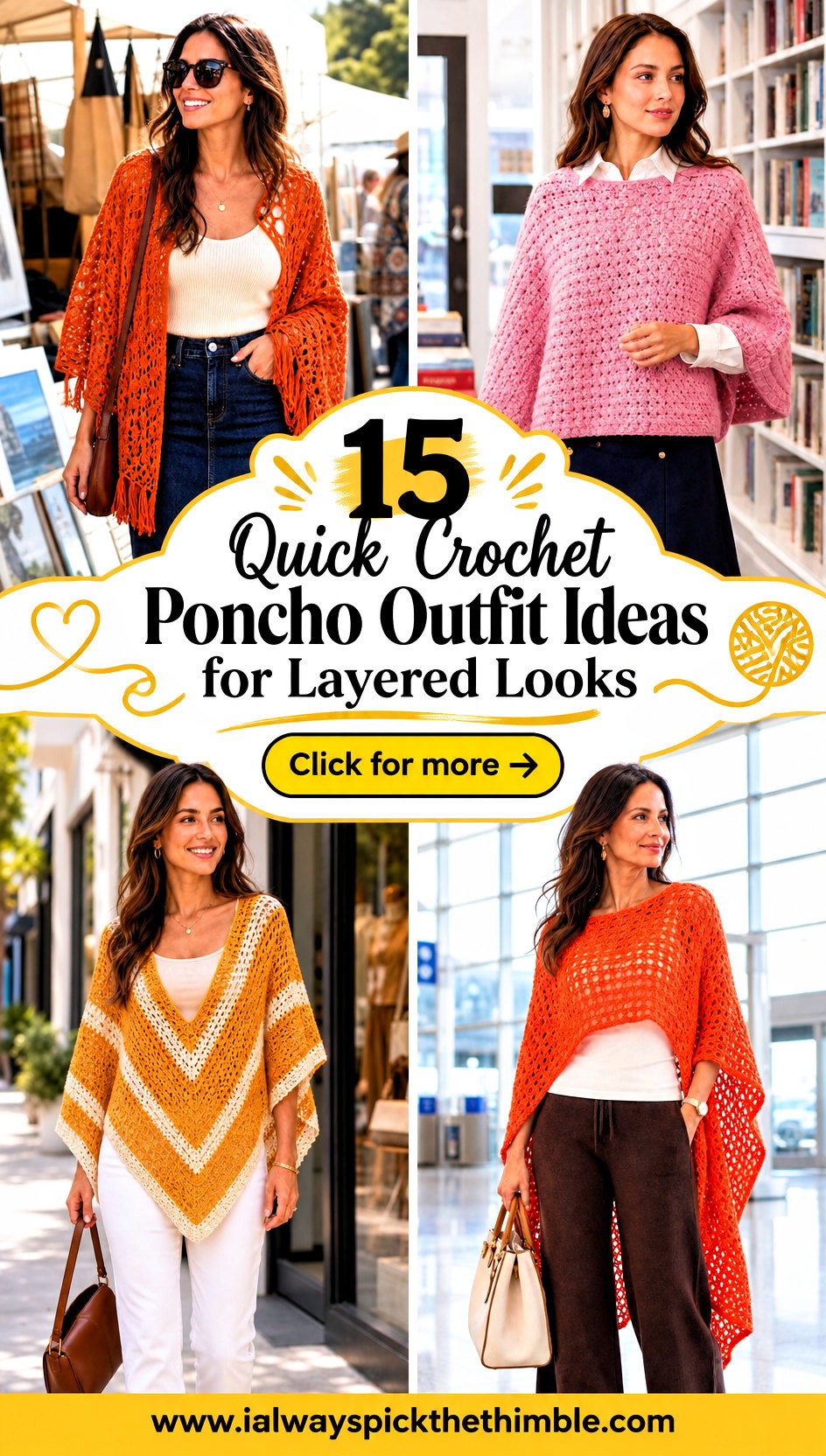 15 Quick Crochet Poncho Outfit Ideas for Layered Looks - 15 Quick Crochet Poncho Outfit Ideas for Layered Looks