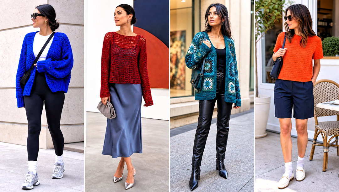 15 Rectangle Crochet Sweater Outfit Ideas for Relaxed Layers