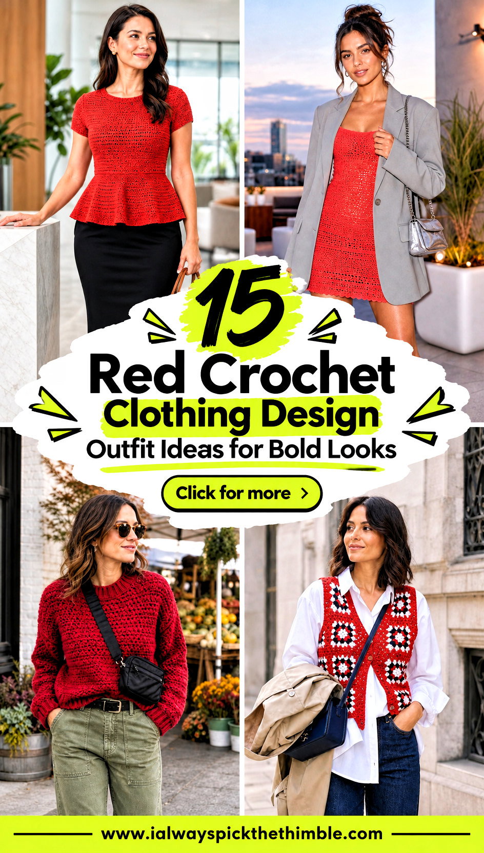 15 Red Crochet Clothing Design Outfit Ideas for Bold Looks - 15 Red Crochet Clothing Design Outfit Ideas for Bold Looks