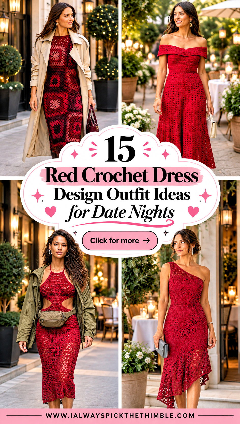 15 Red Crochet Dress Design Outfit Ideas for Date Nights - 15 Red Crochet Dress Design Outfit Ideas for Date Nights