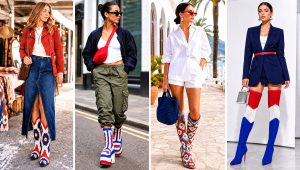 15 Red White Blue Crochet Boots Outfit Ideas for Festivals