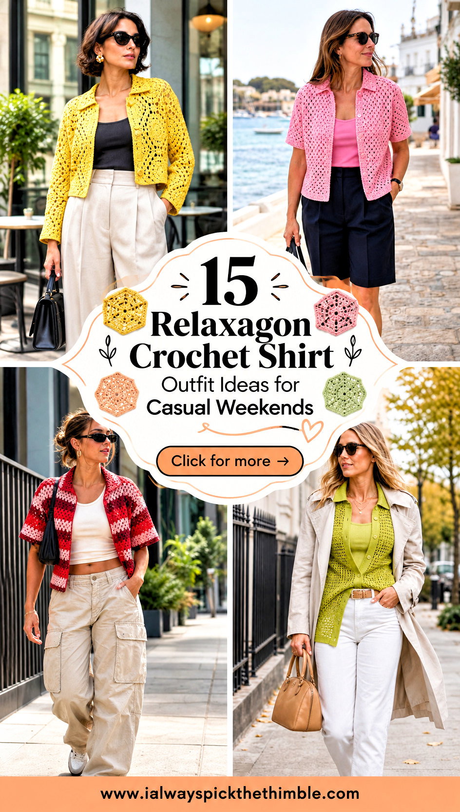 15 Relaxagon Crochet Shirt Outfit Ideas for Casual Weekends - 15 Relaxagon Crochet Shirt Outfit Ideas for Casual Weekends