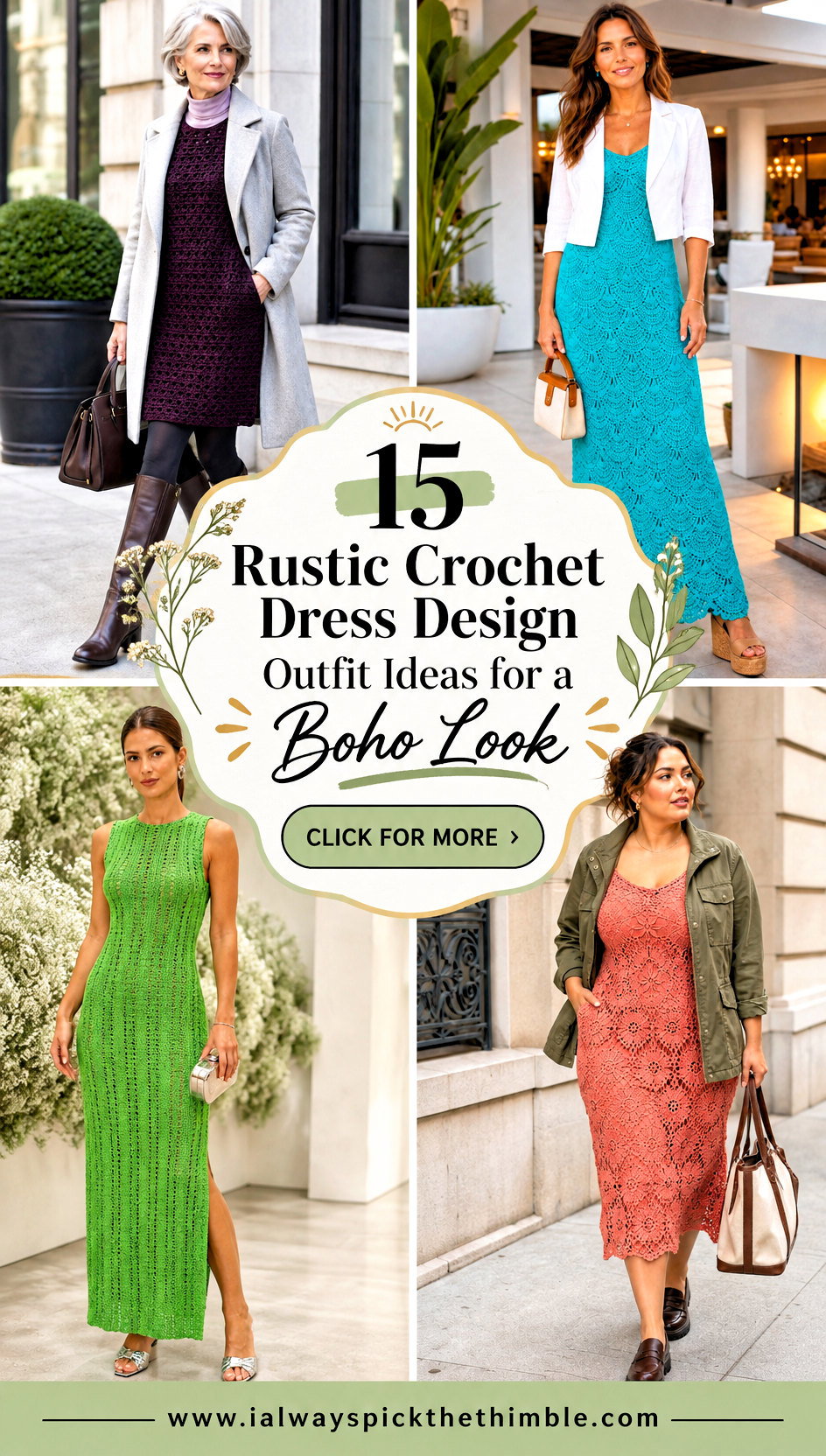 15 Rustic Crochet Dress Design Outfit Ideas for a Boho Look - 15 Rustic Crochet Dress Design Outfit Ideas for a Boho Look