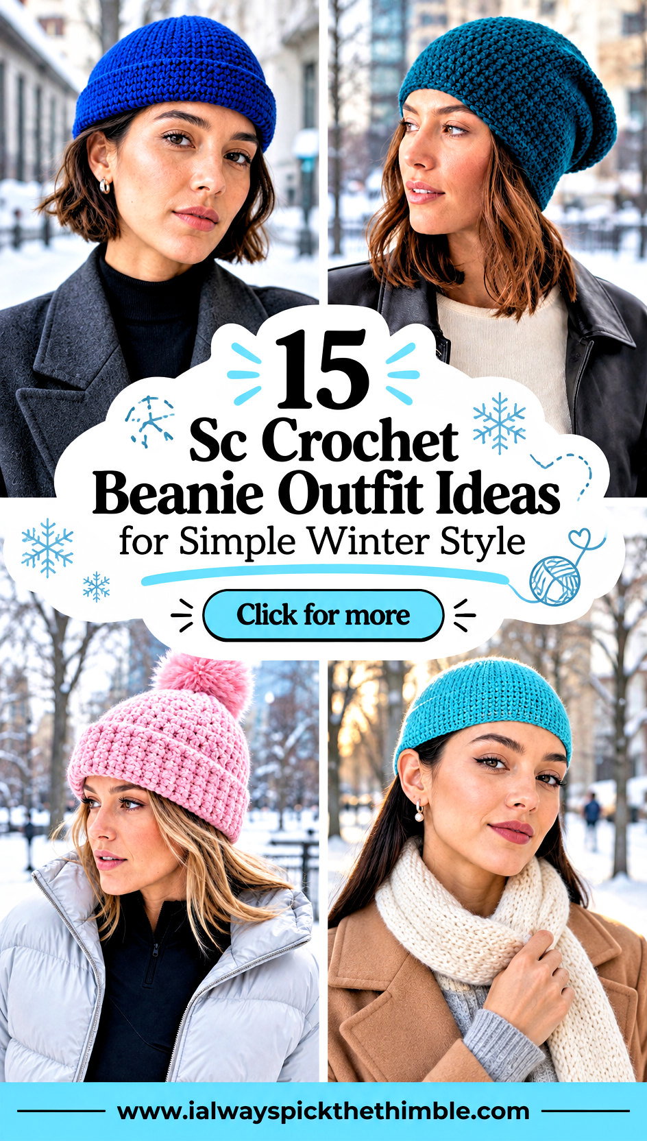 15 Sc Crochet Beanie Outfit Ideas for Simple Winter Style - 15 Sc Crochet Beanie Outfit Ideas for Simple Winter Style