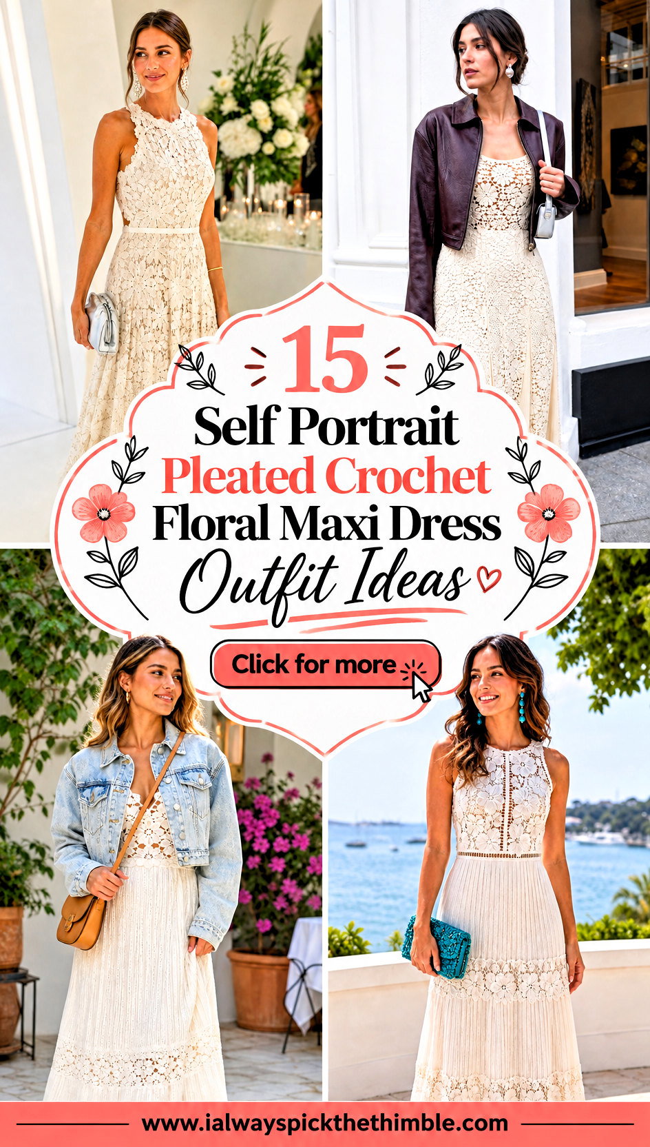 15 Self Portrait Pleated Crochet Floral Maxi Dress Outfit Ideas - 15 Self Portrait Pleated Crochet Floral Maxi Dress Outfit Ideas
