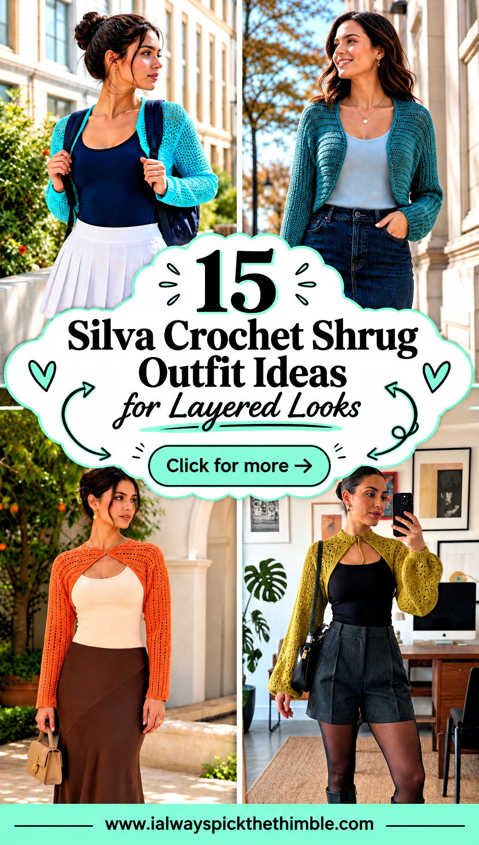 15 Silva Crochet Shrug Outfit Ideas for Layered Looks - 15 Silva Crochet Shrug Outfit Ideas for Layered Looks