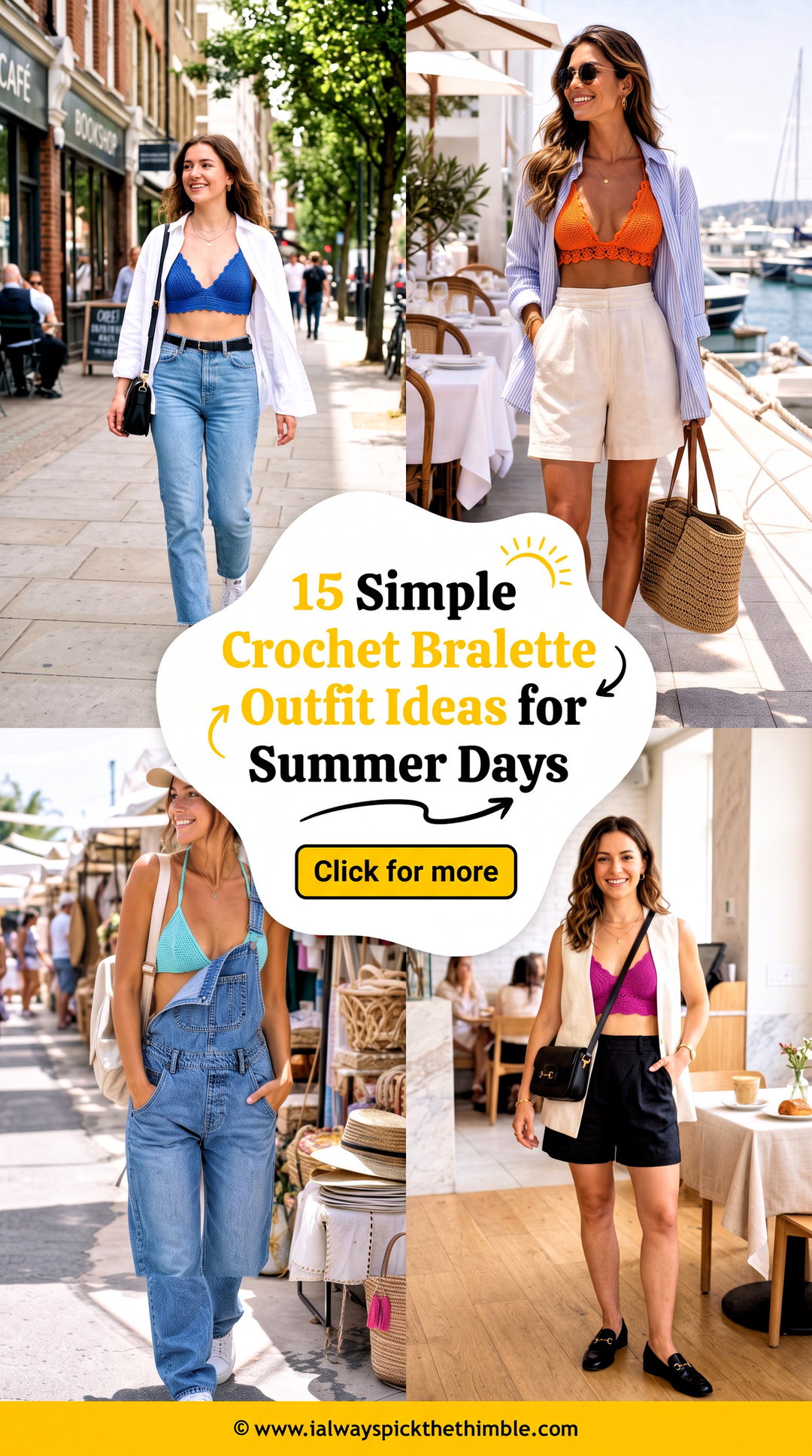 15 Simple Crochet Bralette Outfit Ideas for Summer Days - 15 Simple Crochet Bralette Outfit Ideas for Summer Days
