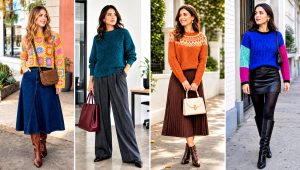 15 Simple Crochet Sweater Design Outfit Ideas for Work