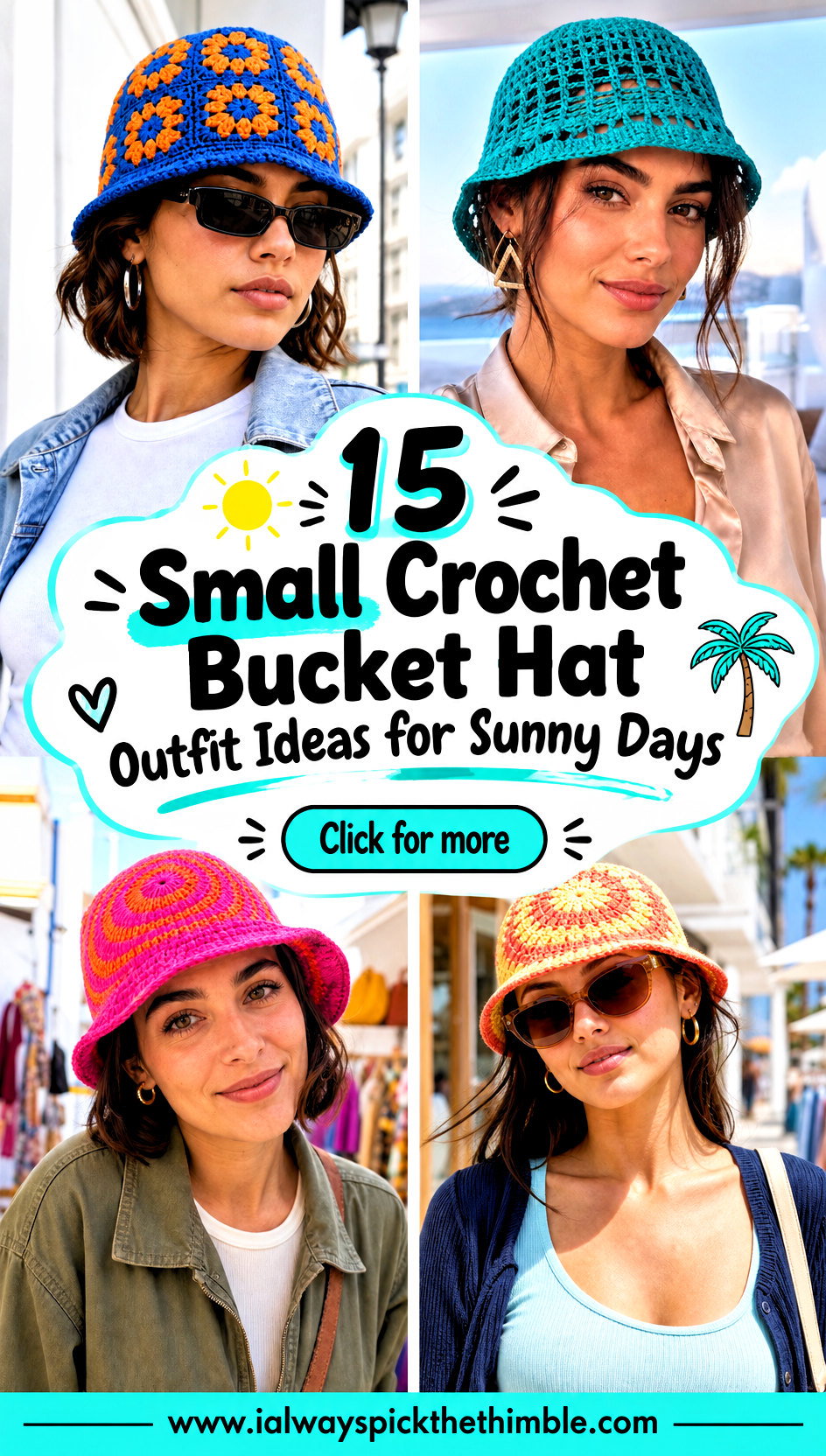 15 Small Crochet Bucket Hat Outfit Ideas for Sunny Days - 15 Small Crochet Bucket Hat Outfit Ideas for Sunny Days