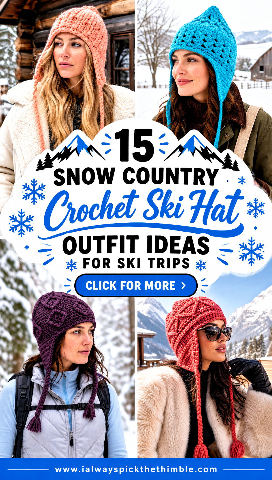 15 Snow Country Crochet Ski Hat Outfit Ideas for Ski Trips - 15 Snow Country Crochet Ski Hat Outfit Ideas for Ski Trips