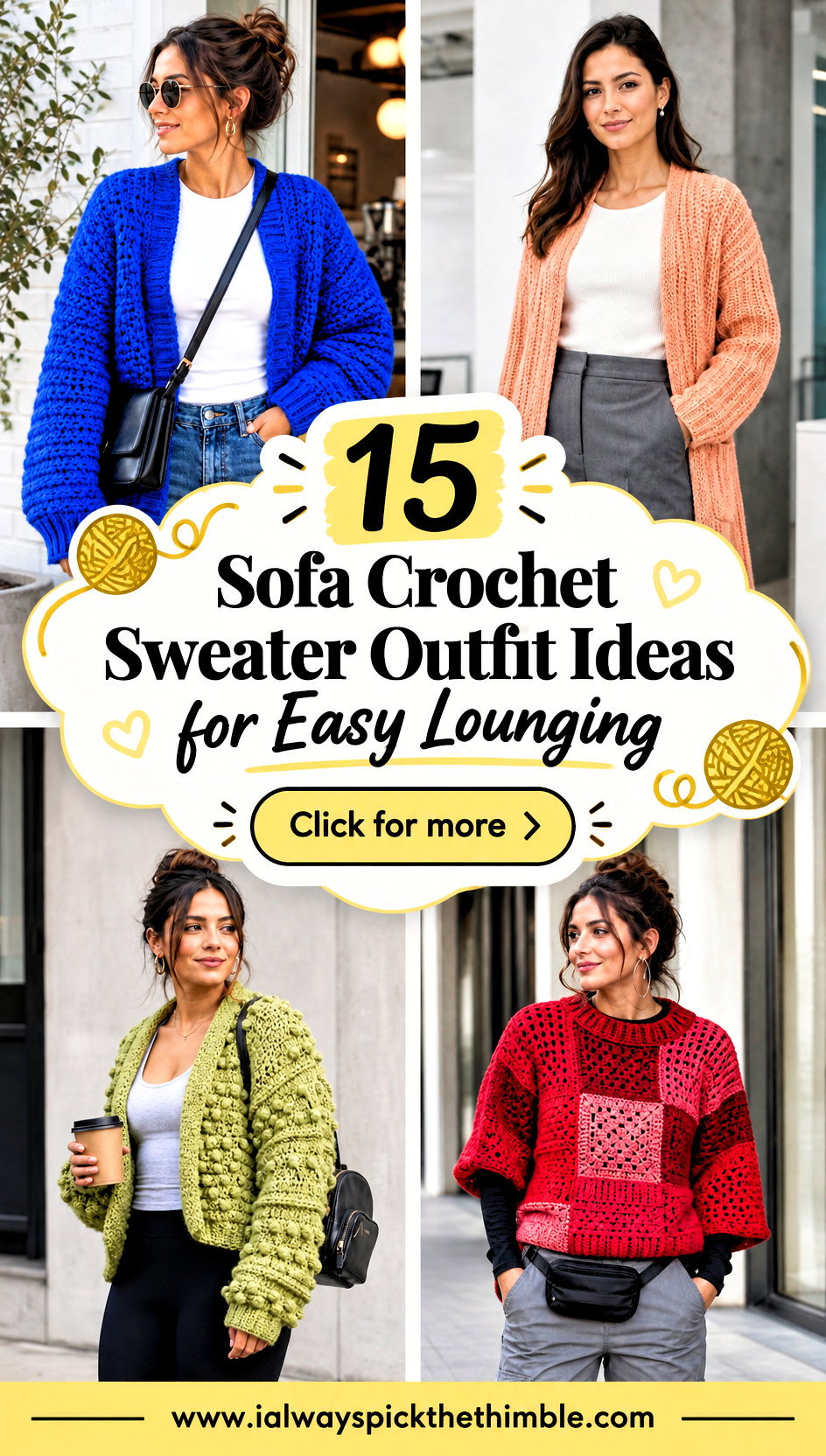 15 Sofa Crochet Sweater Outfit Ideas for Easy Lounging - 15 Sofa Crochet Sweater Outfit Ideas for Easy Lounging