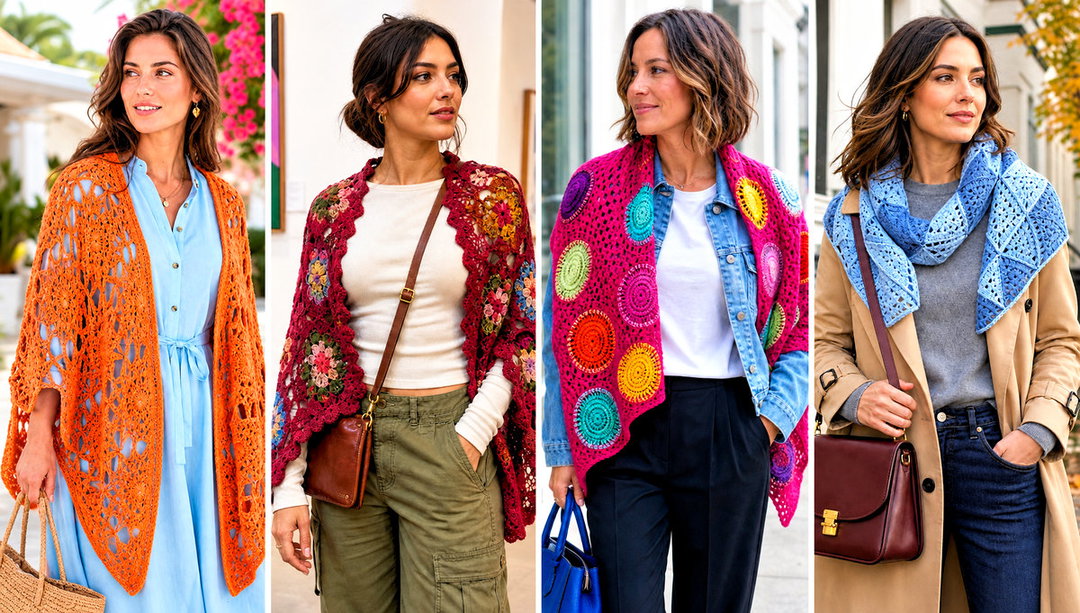 15 Sophie Digard Crochet Shawl Outfit Ideas for Layering