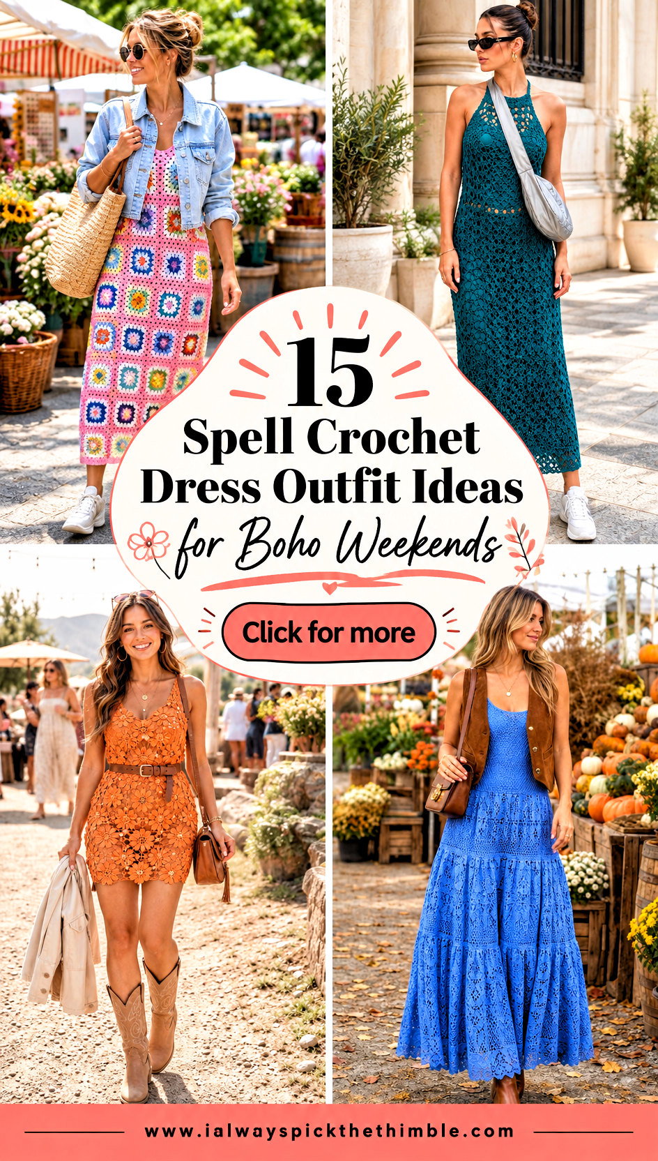 15 Spell Crochet Dress Outfit Ideas for Boho Weekends - 15 Spell Crochet Dress Outfit Ideas for Boho Weekends