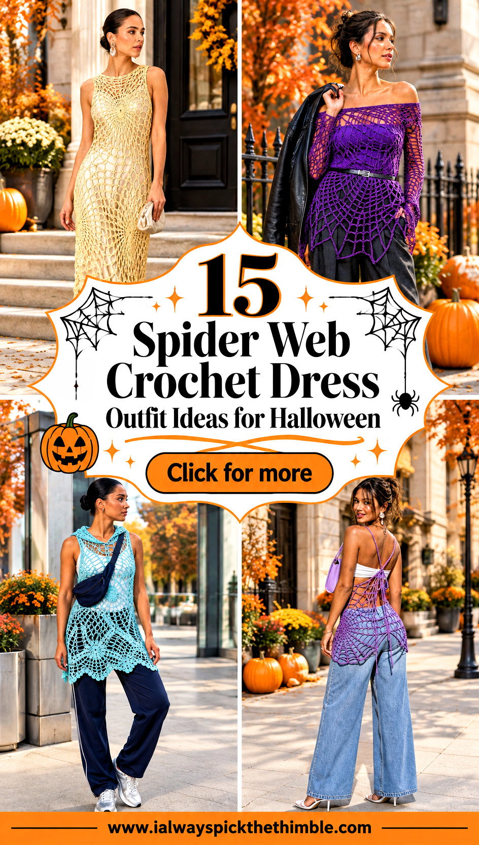 15 Spider Web Crochet Dress Outfit Ideas for Halloween - 15 Spider Web Crochet Dress Outfit Ideas for Halloween