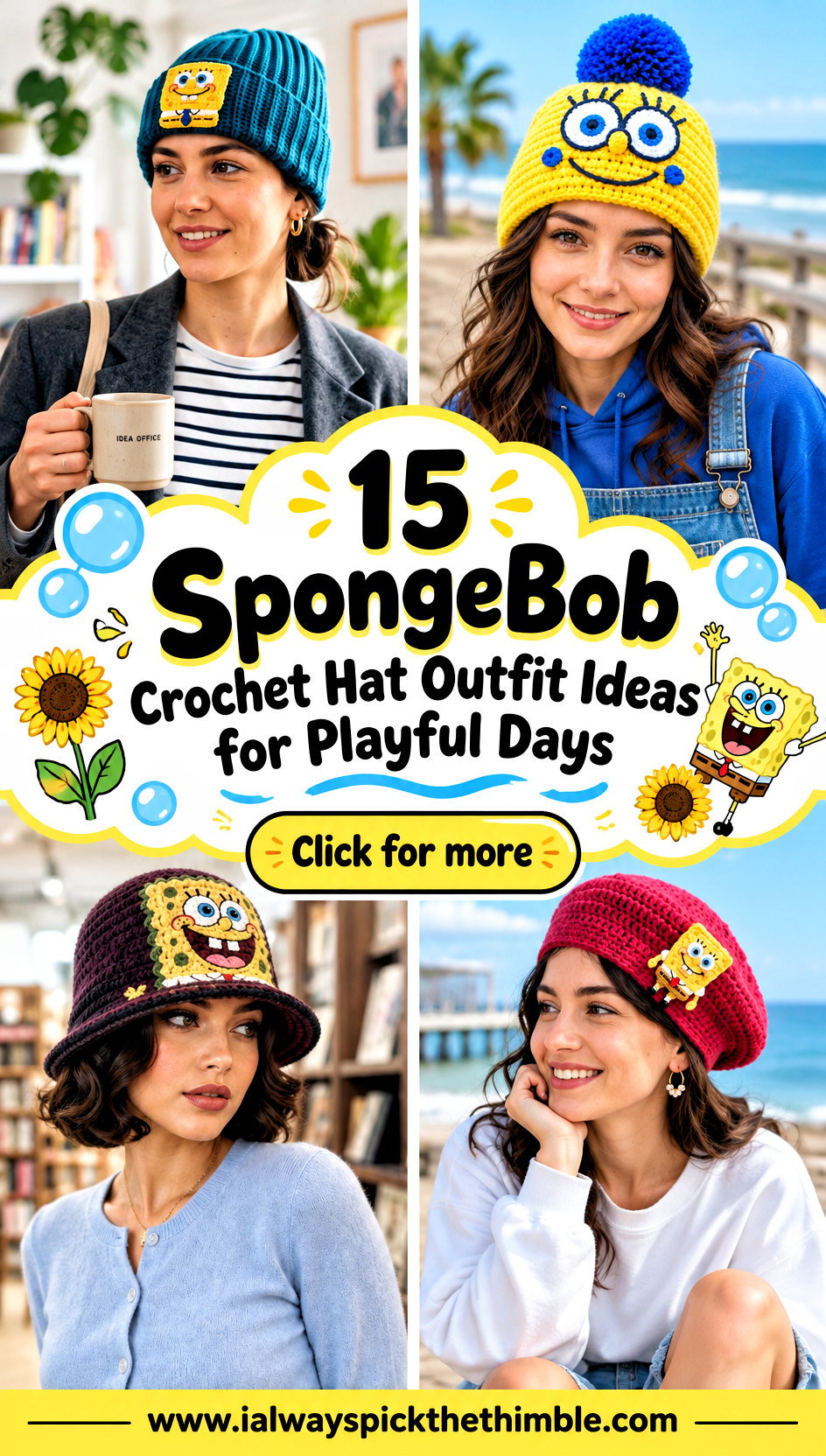 15 SpongeBob Crochet Hat Outfit Ideas for Playful Days - 15 SpongeBob Crochet Hat Outfit Ideas for Playful Days