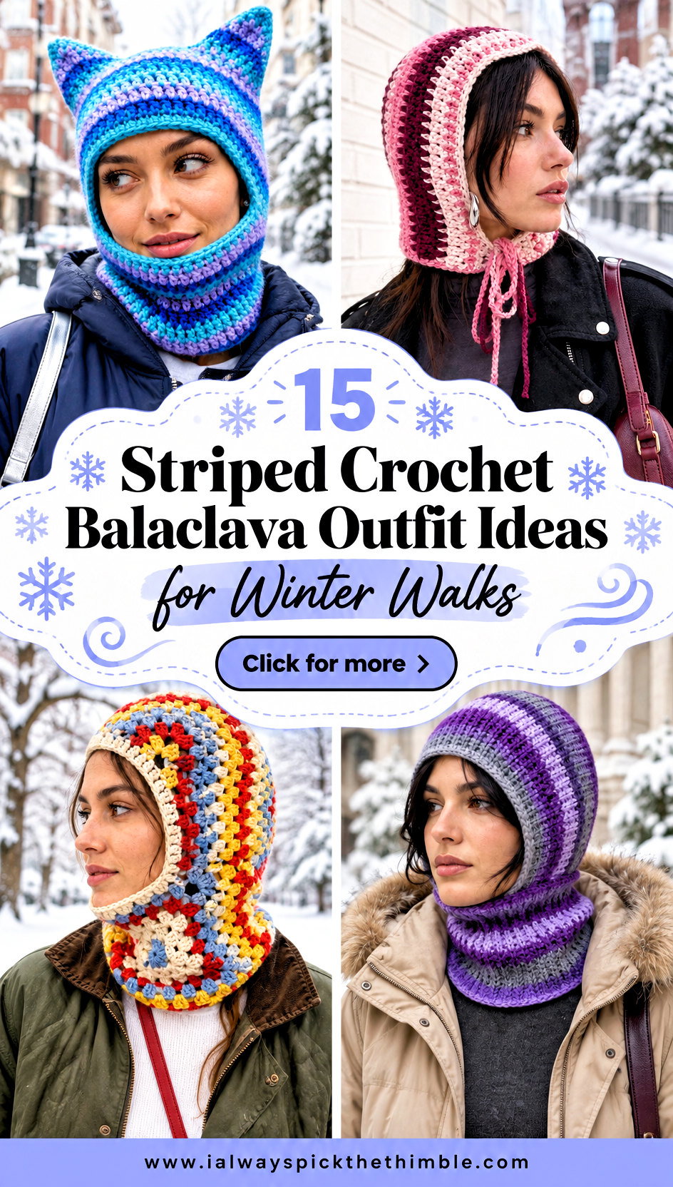 15 Striped Crochet Balaclava Outfit Ideas for Winter Walks - 15 Striped Crochet Balaclava Outfit Ideas for Winter Walks