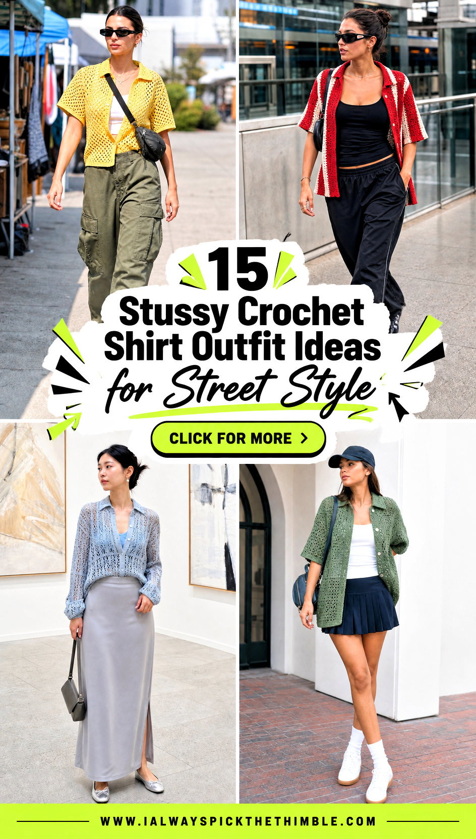 15 Stussy Crochet Shirt Outfit Ideas for Street Style - 15 Stussy Crochet Shirt Outfit Ideas for Street Style