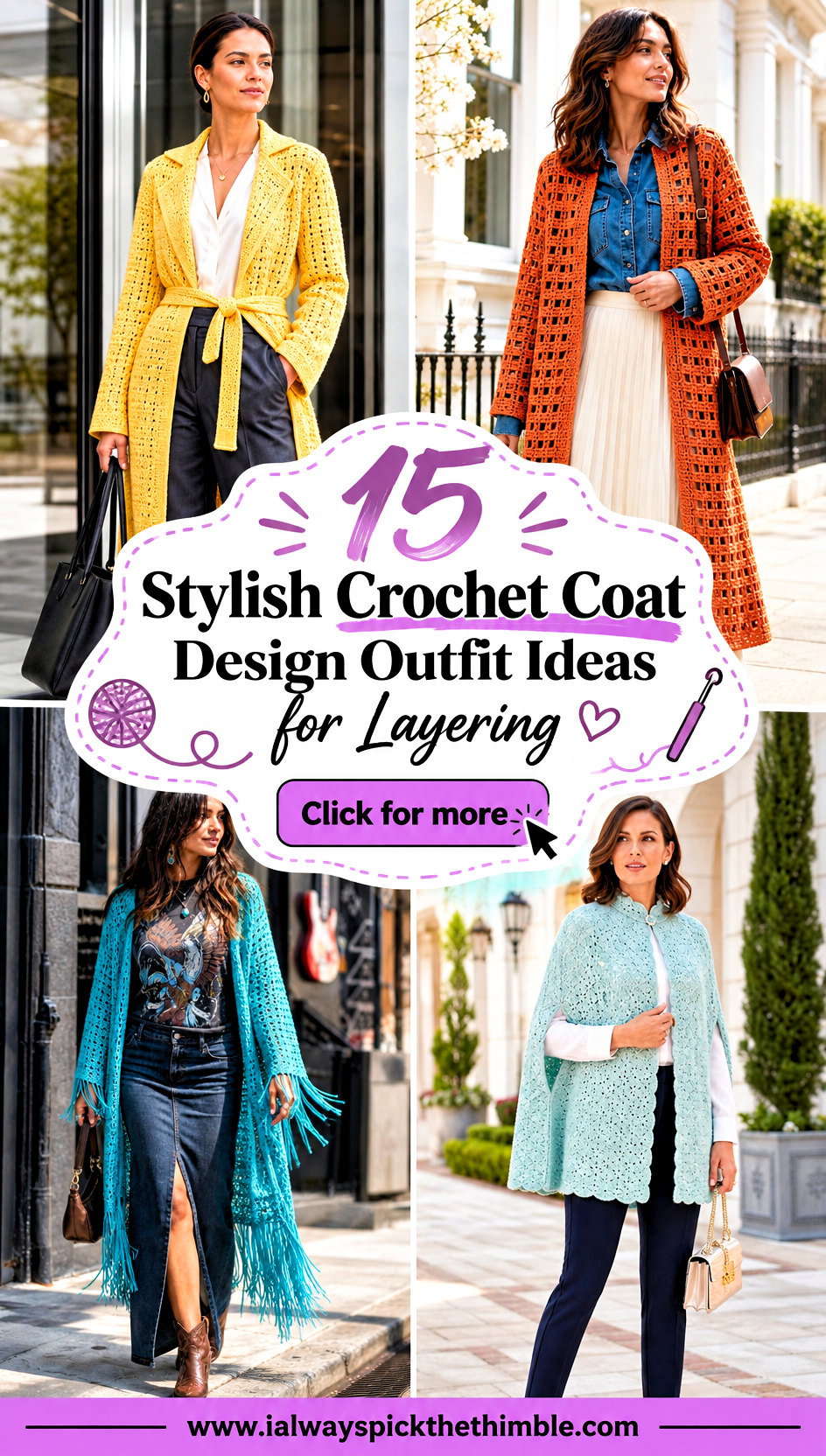 15 Stylish Crochet Coat Design Outfit Ideas for Layering - 15 Stylish Crochet Coat Design Outfit Ideas for Layering