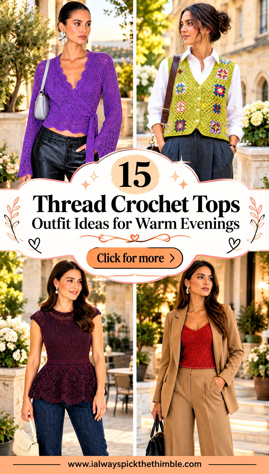 15 Thread Crochet Tops Outfit Ideas for Warm Evenings - 15 Thread Crochet Tops Outfit Ideas for Warm Evenings