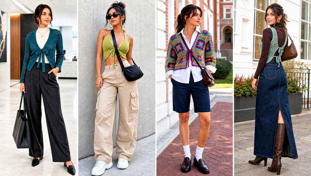 15 Tie Up Crochet Top Outfit Ideas for Festival Days